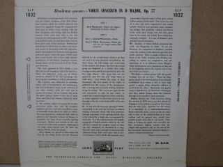 CLP 1032 HMV ED1 UK - IDA HAENDEL - Brahms Violin Concerto CELIBIDACHE LP 215g EX - 3