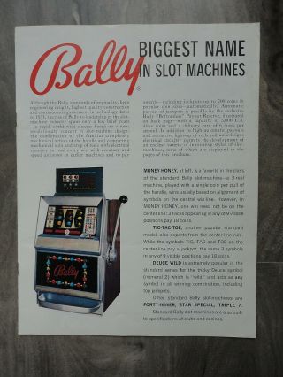Continental & Multiple Pay - Line Favourite Slot Flyer Bally Brochure