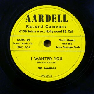 Jaguars Doo - Wop 78 I Wanted You Rock It Davy On Aardell In Vg,  Cond.  Rj 522