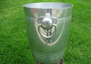 Moet & Chandon Vintage Champagne Aluminum Cooler Ice Bucket.  Made In France 3