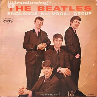 Introducing The Beatles 1964 Vee - Jay Records 1062 Brackets Color Band Mono 2
