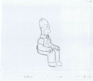 Simpsons Homer Art Animation Pencils Habf02 Sc - 35 B - 21