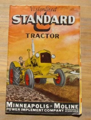 1940 Minneapolis - Moline Standard U Tractor Fold Out Sales Brochure