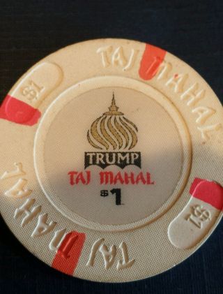 $1 Atlantic City Trump Taj Mahal Casino Chip Poker