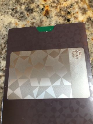 Starbucks 2012 Limited Edition Sterling Silver Metal Gift Card - $0 Balance.