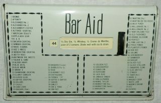 Vintage Metal Bar Aid Cocktail Mixed Drink Guide 80 Recipes Roll Bar Mcm Japan