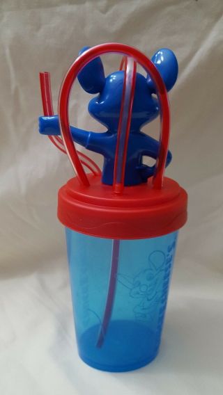 2014 Chuck E Cheese ' s Souvenir Plastic Tumbler Plastic Cup,  Lid & Crazy Straw 4
