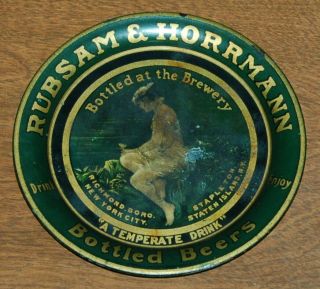 ANTIQUE R & H RUBSAM - HORRMANN PRE PRO BEER TRAY STATEN ISLAND NYC RARE 4