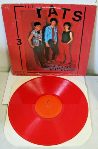 The Rats In A Desparate Red Translucent 1983 Press Whizeagle W 7005 Lp