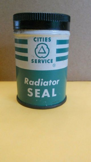 Vintage Cities Service Radiator Seal 1 3/4 Ounce Can Full Can