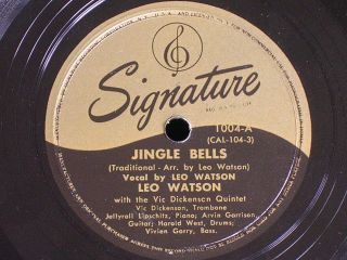 Leo Watson - Vic Dickenson/jingle Bells - Snake Pit/signature 1004/new Old Stock