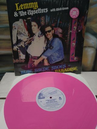 Lemmy & The Upsetters With Mick Green Pink Vinyl 12 Inch Single Blue Suede Shoes