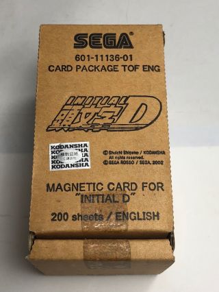 Nos Sega Initial D Magnetic Cards Pack Of 200