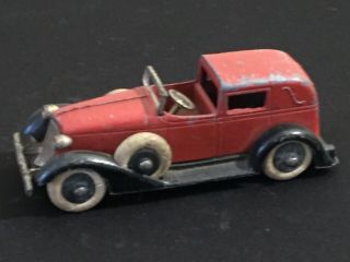 Tootsietoy 6 Wheel Graham Town car (limo) Body/tires red 10 4
