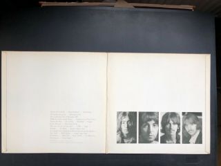 Beatles Stereo White Album,  4 photos & poster Top Loader Apple UK Lp.  NO RECORDS 3
