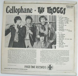 THE TROGGS - Cellophane ULTRA RARE Stereo First Pressing vinyl LP PSYCH MOD 3