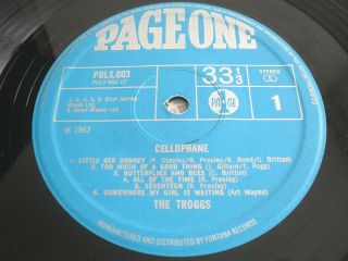 THE TROGGS - Cellophane ULTRA RARE Stereo First Pressing vinyl LP PSYCH MOD 7