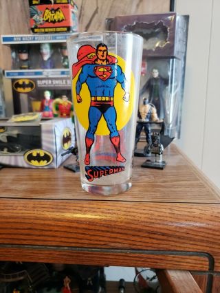 Vintage Superman 1976 Dc Comics Collectors Pepsi Glass Cup Series