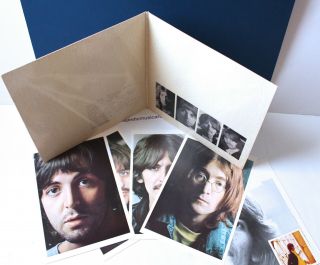 ORIG 1968 APPLE WHITE VINYL MONO THE BEATLES WHITE ALBUM VINYL LP PHOTOS POSTER 2