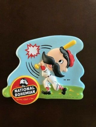 1950’s National Bohemian Beer Baseball Batter Plastic Signs