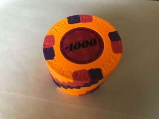 Paulson Tophat & Cane Poker Chips (10 CLASSIC) $1000 Denomination 2