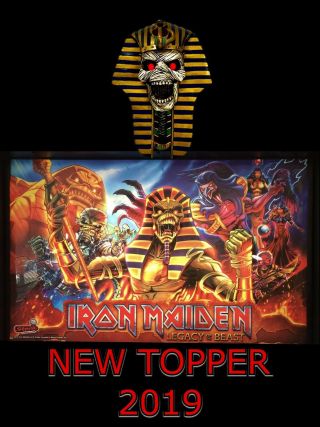 for 2019 Iron Maiden Pinball Machine Topper Lighted 6