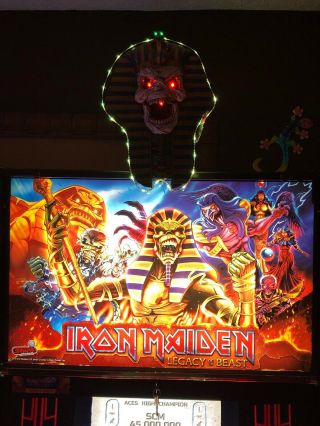 for 2019 Iron Maiden Pinball Machine Topper Lighted 8