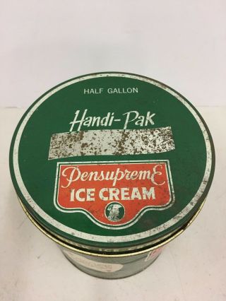 Vintage Pensupreme Ice Cream Container Penn Dairies Lancaster PA Half Gallon 5