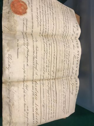 Signed President Andrew Jackson Land Grant Rare 5/13/1833 Document 7th Us Pres 2