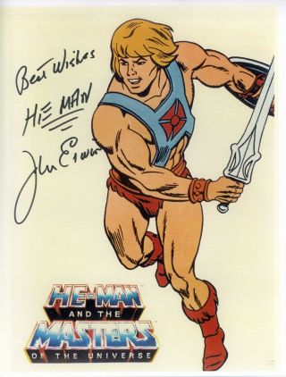 He - Man And The Masters Of The Universe Signed 8.  5x11 John Erwin As He - Man
