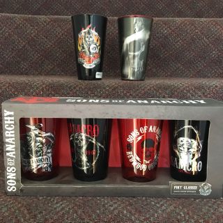 Sons Of Anarchy Pint Glasses Set Of 6