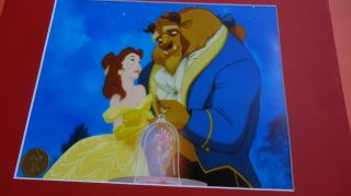Matted Beauty And The Beast Disney Belle Cel Cell Animation Art