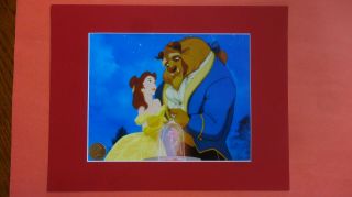 MATTED BEAUTY AND THE BEAST DISNEY BELLE CEL CELL ANIMATION ART 2