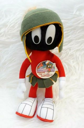 Warner Bros Looney Tunes Marvin The Martian 12 " Plush Stuffed Doll Toy 24k 1993