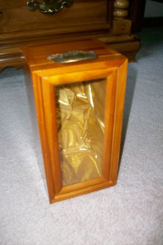 Vintage Jack Daniels Single Barrel Wooden Display Box.  Rare.  with brass sign 5