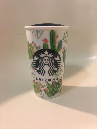 Hard To Find Starbucks 2016 Arizona Ceramic Double Wall Travel Tumbler Nwt