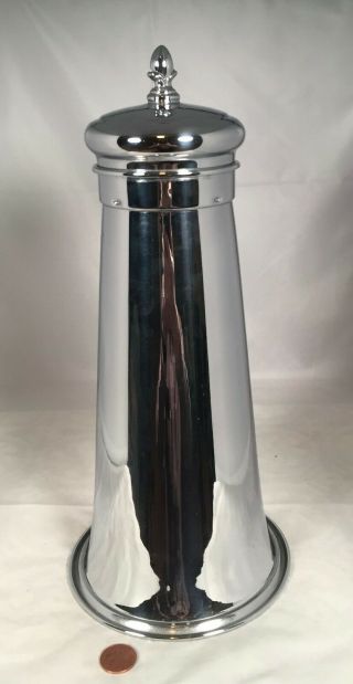 Forman Brothers Art Deco Chrome Cocktail Shaker With Recipes