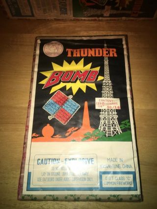 Horse Brand Thunder Bomb 80/16 Dot Firecracker Brick Label