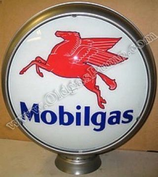 Mobilgas Gasoline 15 " Mobil Oil Gas Pump Globe Sh