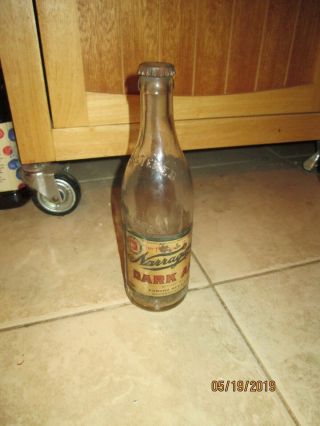 Early 1900s Narragansett Beer Bottle With Label,  Cap Woonsocket,  R.  I.