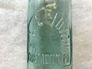 A Vintage Blob Top Aqua Embossed Bottle H.  A.  Leidich Tremont,  Pa. 2