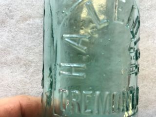 A Vintage Blob Top Aqua Embossed Bottle H.  A.  Leidich Tremont,  Pa. 3