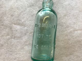 A Vintage Blob Top Aqua Embossed Bottle H.  A.  Leidich Tremont,  Pa. 7