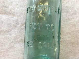 A Vintage Blob Top Aqua Embossed Bottle H.  A.  Leidich Tremont,  Pa. 8