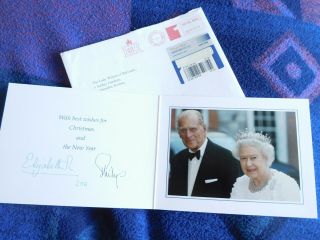 Queen Elizabeth Ii And Prince Philip Rare 2011 Christmas Card To Mary Wilson