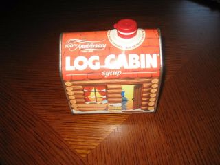 Vintage Log Cabin Syrup Tin (100th Anniversary) 1987 3