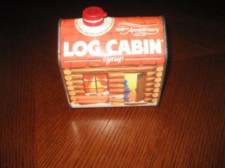 Vintage Log Cabin Syrup Tin (100th Anniversary) 1987 5