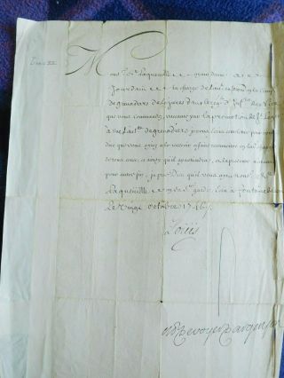 Louis Xv Of France 1746 Rare Signed Document