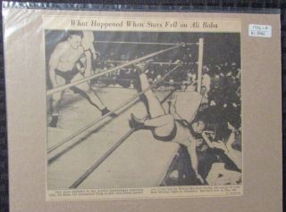 1939 Ali Baba Vs Everett Marshall 8x7 " Print Article Vg,  4.  5 Wrestling