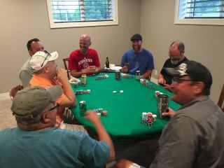 Green felt - Casino poker felt - fits 52 